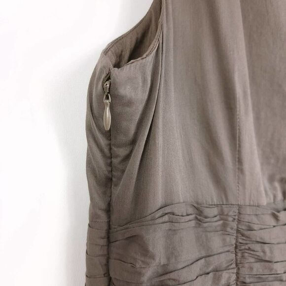 LOFT Gray Sleeveless Fit & Flair Midi Dress Size 8 - Picture 6 of 10